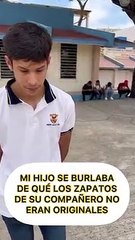 下载视频: Joven se burla de amigo por usar tenis piratas y como lección su papá lo obliga a ir a la escuela en chancletas