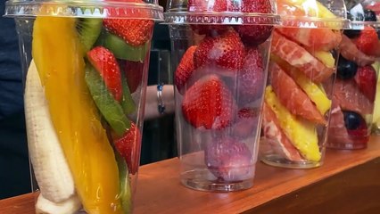 Fresh Fruit Juice _ Korean street food