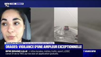 Intempéries: le témoignage d'une automobiliste dans les Yvelines