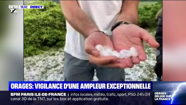 Vingt minutes de grêle intense, avec des grêlons qui font jusqu'à 3 centimètres de diamètre : le témoignage de Maxime et Manon