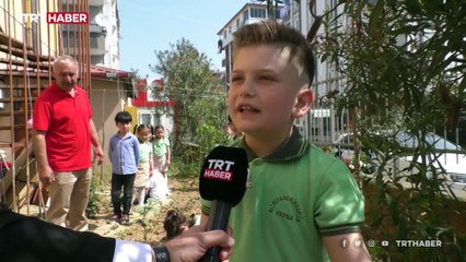 Ordu'da minik çiftçiler okulu tarlaya çevirdi