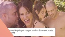 Esquentou! Paolla Oliveira e Diogo Nogueira aparecem de roupa intíma e em clima de romance em vídeo