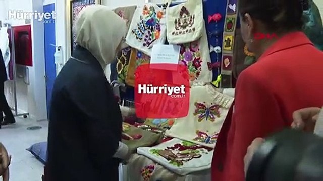 Emine Erdoğan, Kızılcahamam'da Halk Eğitim Merkezini ziyaret etti