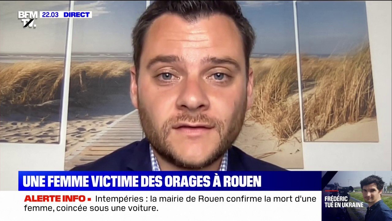 Femme décédée à Rouen: "Dans la rue où cette personne est décédée, il y a eu un véritable torrent d'eau", affirme Damien Adam