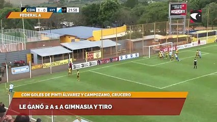 Con goles de Pinti Álvarez y Campozano, Crucero le ganó 2 a 1 a Gimnasia y Tiro