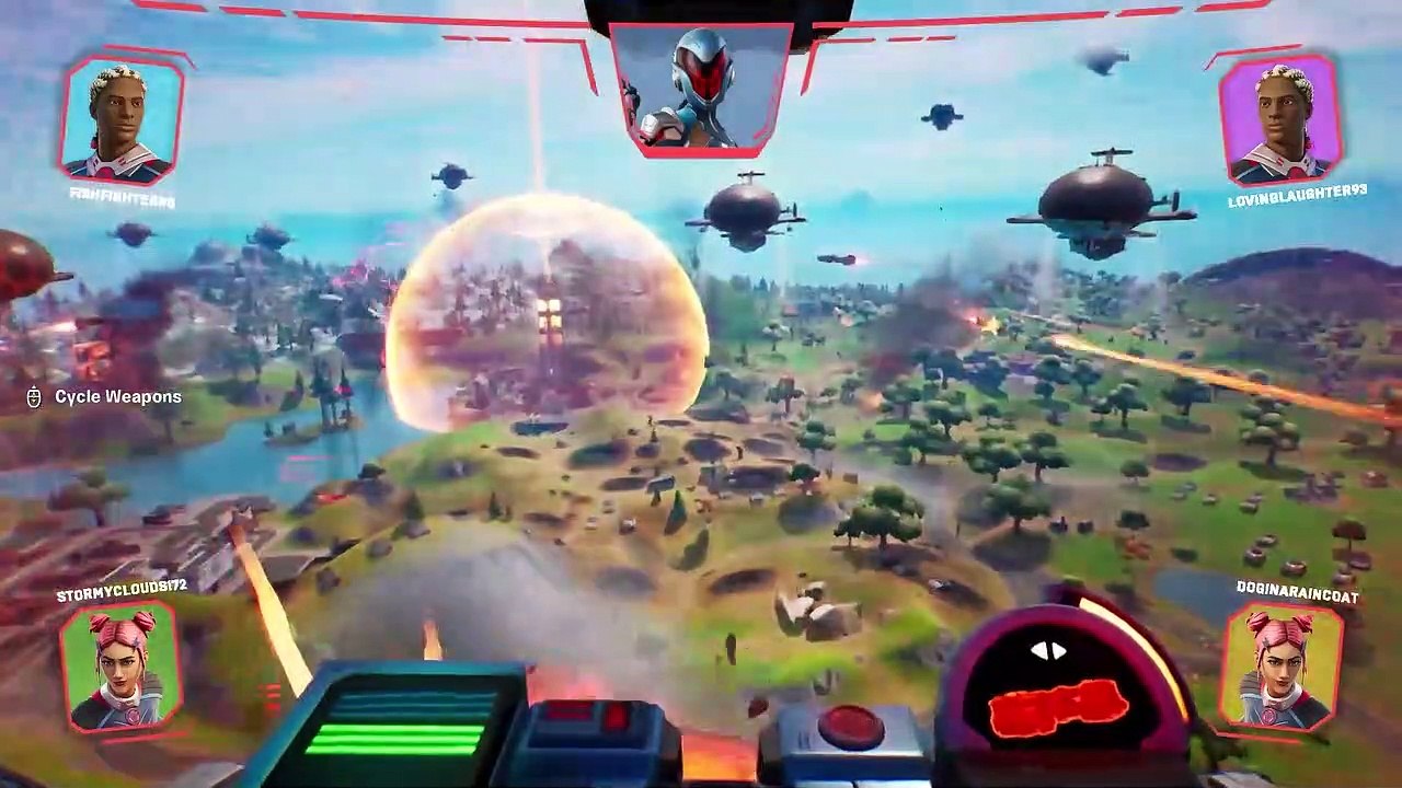 In Fortnite verteidigt ein riesiger Kampfroboter die Welt - Seht den epischen Kampf des Kollision-Events im Video