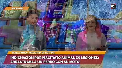 Indignación por maltrato animal en misiones arrastraba a un perro con su moto