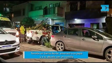 Nieto descontrolado y tensión en barrio Norte: amenazó a su abuelo con un cuchilla de carnicero