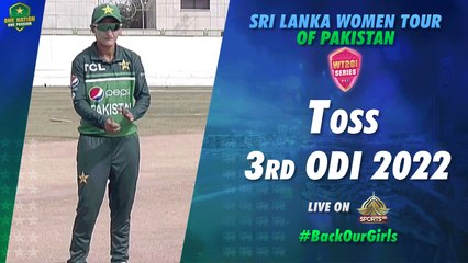 Toss | Pakistan Women vs Sri Lanka Women | 3rd ODI 2022 | PCB | MN1T