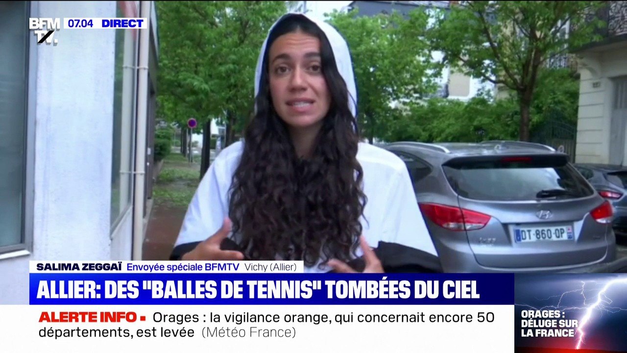 Dans l'Allier, des grêlons aussi gros que des balles de tennis sont tombés sur ciel