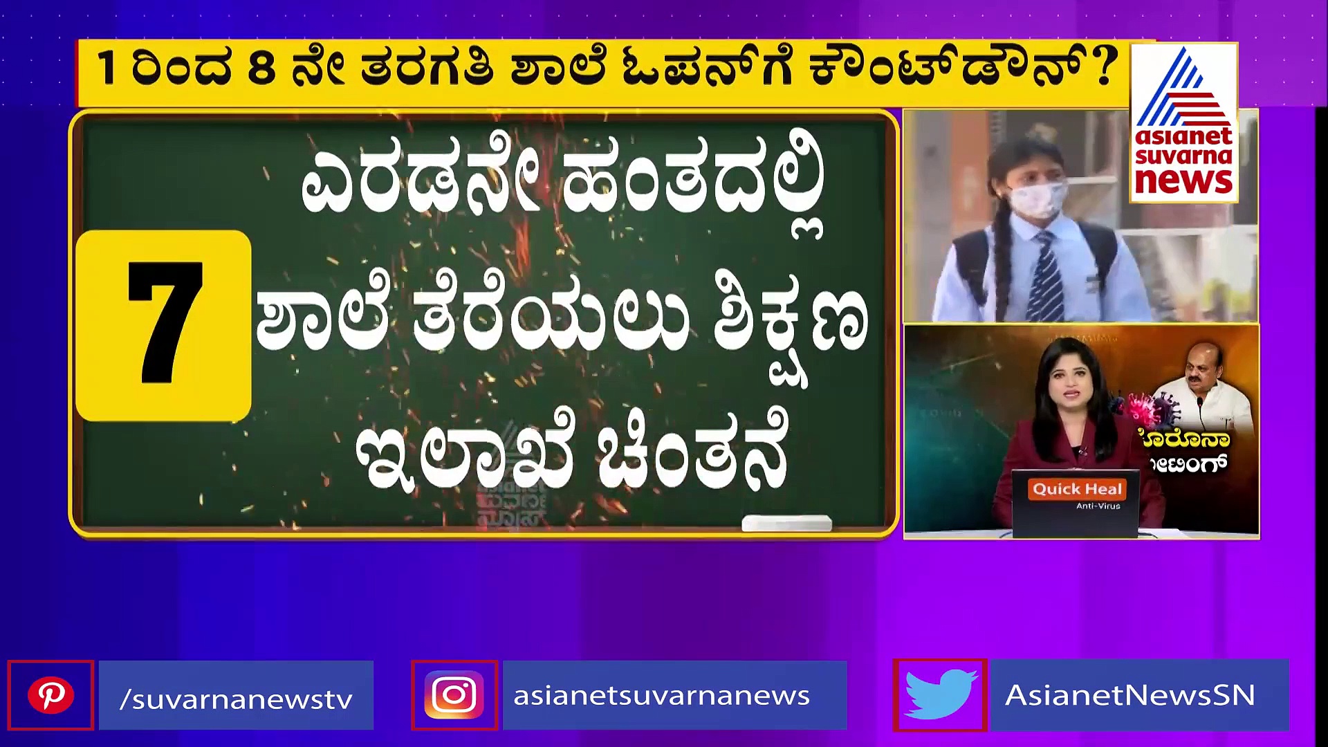 ರಾಜ್ಯದಲ್ಲಿ ಪೂರ್ಣ ಪ್ರಮಾಣದಲ್ಲಿ ಎಲ್ಲಾ ತರಗತಿಗಳು ರೀ ಓಪನ್?