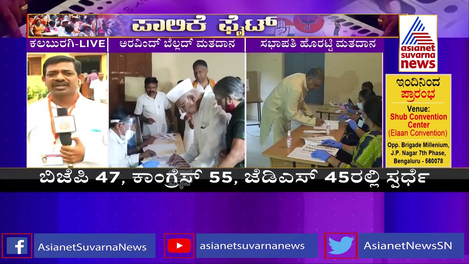 ಕಲಬುರಗಿ: ಪಾಲಿಕೆ ಗದ್ದುಗೆಗಾಗಿ ಬಿಜೆಪಿ-ಕಾಂಗ್ರೆಸ್‌ ಹಣಾಹಣಿ