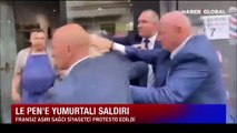 Fransız aşırı sağcı lider Le Pen'e yumurtalı saldırı düzenlendi: O anlar kamerada