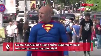 Süpermen'i balık tutarken görenler hayrete düştü