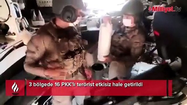 3 bölgede 16 PKK'lı terörist etkisiz hale getirildi