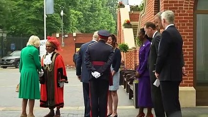 Charles & Camilla arrive for Big Jubilee Lunch
