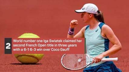Swiatek's French Open triumph by the numbers
