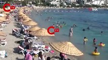 Bodrum sahillerinde yoğunluk