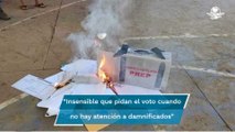 Queman paquetería electoral en Copalita, Oaxaca por falta de apoyos tras paso de Agatha