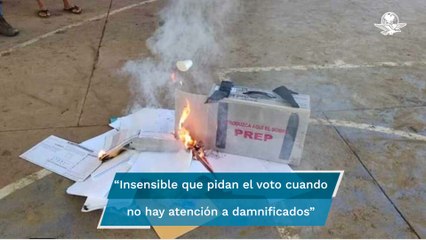 Queman paquetería electoral en Copalita, Oaxaca por falta de apoyos tras paso de Agatha