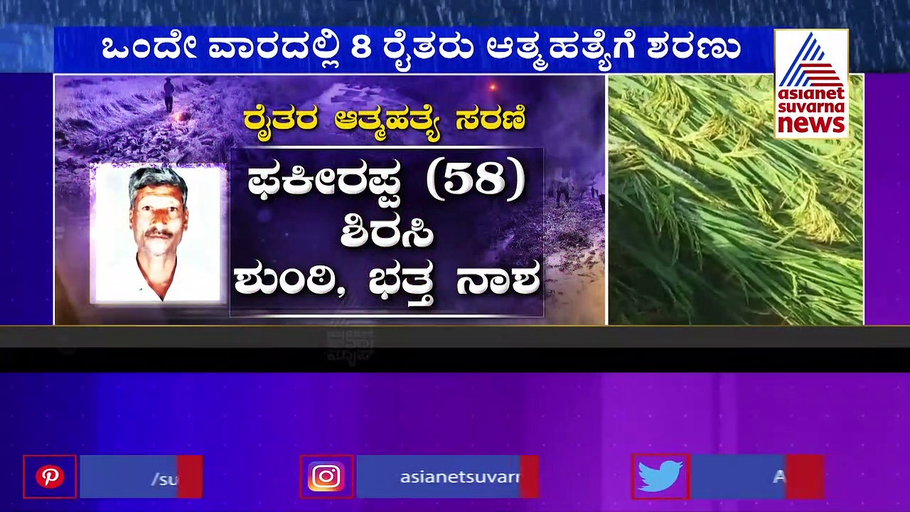 Karnataka rain: ಅಕಾಲಿಕ ಮಳೆ, ಅನ್ನದಾತ ಹೈರಾಣು; ವಾರದಲ್ಲಿ 7 ಮಂದಿ ಆತ್ಮಹತ್ಯೆಗೆ ಶರಣು
