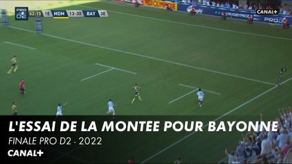 L'essai de la montée pour l'Aviron Bayonnais - Finale PRO D2