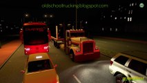 Freightliner Classic XL, night traffic. American Truck Simulator.