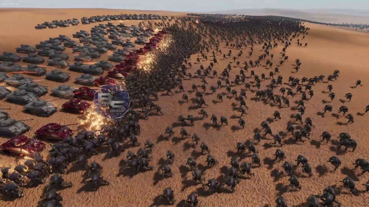 1,200 German Tanks VS cornered 10,000 Giant Trolls | Ultimate Epic Battle Simulator 2