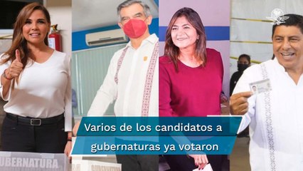 Así votaron los candidatos a las seis gubernaturas en disputa este domingo