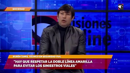 "Hay que respetar la doble línea amarilla para evitar los siniestros viales"