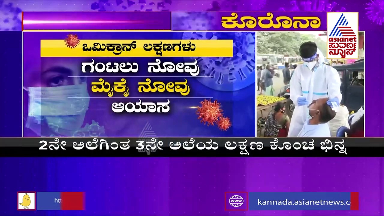 Omicron Variant: ರೋಗಲಕ್ಷಣಗಳ ಪಟ್ಟಿ ಬಿಡುಗಡೆ ಮಾಡಿದ ಕೇಂದ್ರ ಆರೋಗ್ಯ ಇಲಾಖೆ