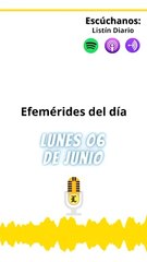 Efemérides de este lunes 06 de junio