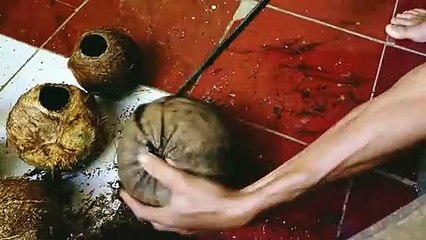 This craft is made from unique coconut and bamboo