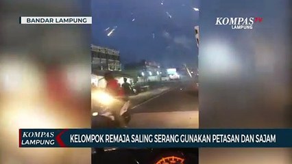 Kelompok Remaja di Lampung Saling Serang Bawa Petasan hingga Sajam