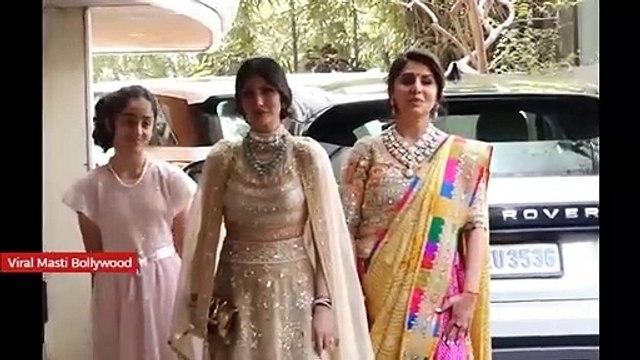 Ranbir Alia Wedding Neetu Kapoor & Riddhima Kapoor On Their Way To The Wedding Venue