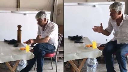 Yılan, kendisine portakal ikram eden iyi niyetli vatandaşın elini fena kaptı