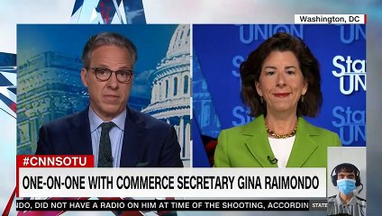 Jake Tapper pressed Commerce Secretary Gina Raimondo on President Biden appearing "flat-footed" in his response to inflation and the baby formula shortage.