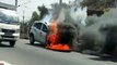 ग्वालियर : आग का गोला बन गई कार