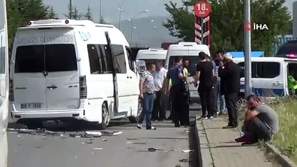 İşçi servisleri çarpıştı: 7 yaralı