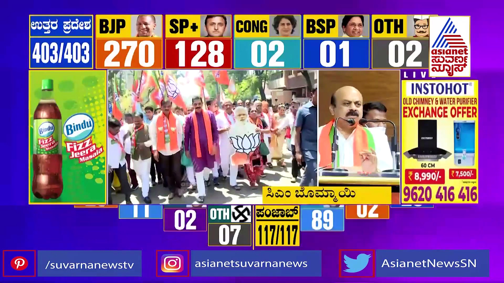Election Result ಮೋದಿ ಯೋಗಿ ಅಭಿವೃದ್ಧಿ ಮಂತ್ರ, ಪಂಚ ರಾಜ್ಯ ಗೆಲುವು ಭಾರತದ ಭವಿಷ್ಯದ ದಿಕ್ಸೂಚಿ ಎಂದ ಸಿಎಂ ಬೊಮ್ಮಾಯಿ!