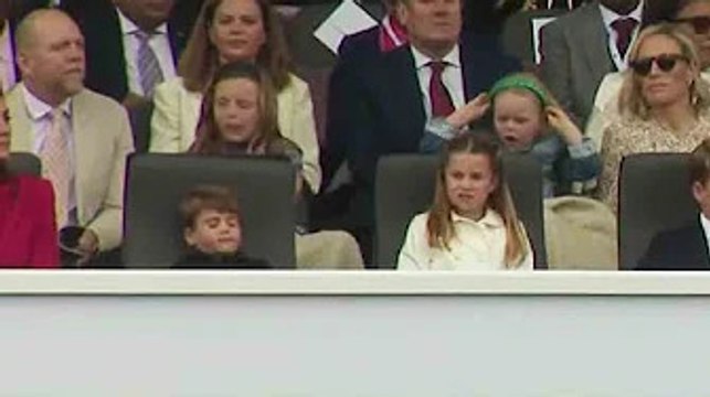 Princess Charlotte and Prince Louis share touching moment as royals mark last Jubilee day