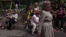 Ukrayna'ya özgü geleneksel kıyafetler defilede sergilendi