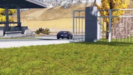 Cars v Rail Track - BeamNG.drive