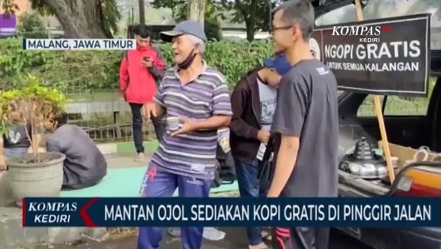 Mantan Pengemudi Ojek Daring Dirikan Lapak Kopi Gratis Bagi Warga