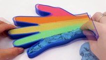 How To Make Kinetic Sand Rainbow Hand Cutting ASMR With Nail Polish