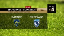 TOP 14 - Essai de Vincent RATTEZ (MHR) - ASM Clermont - Montpellier Hérault Rugby - J26 - Saison 2021:2022