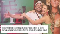 Paolla Oliveira derrete a web após disparar olhares apaixonados para Diogo Nogueira: 'Química boa'. Veja!