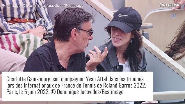 Charlotte Gainsbourg et Yvan Attal, l'amour en toute simplicité à Roland-Garros