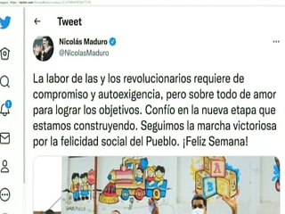 Pdte. Nicolás Maduro: "La labor de las y los revolucionarios requiere de compromiso y autoexigencia"
