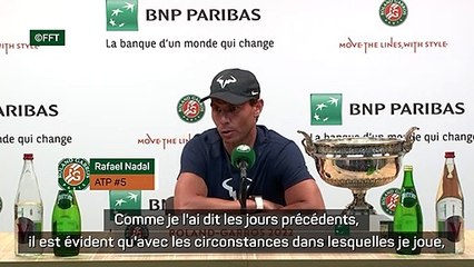 Roland-Garros - Nadal : "Je n'avais aucune sensation sur le pied"